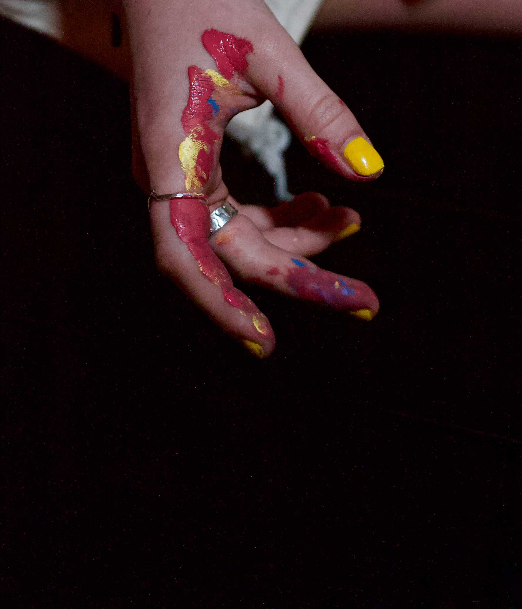 Painted hand, Berkeley, California, December 2017.